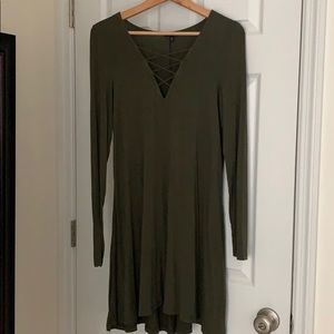 Express dress olive green